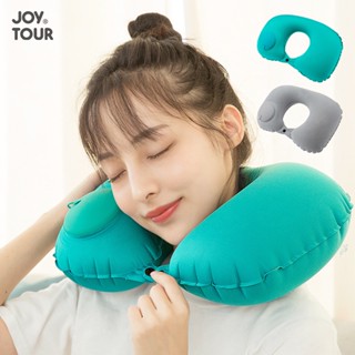 按壓充氣U型枕 JOYTOUR 頸枕 充氣枕 飛機枕 充氣枕頭 午休枕 旅行枕頭 脖枕【JA273】99750走走去旅行