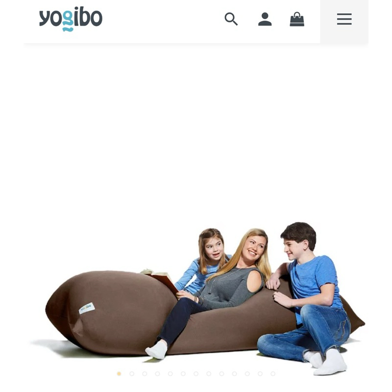 二手如新～Yogibo Max 大型沙發-咖啡色款，原價11800元