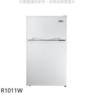 東元【R1011W】101公升雙門白色冰箱(含標準安裝)