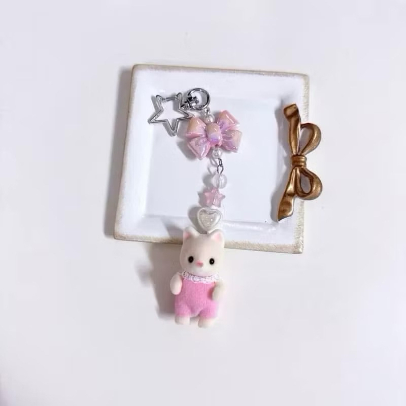 🎀森林家族🎀全新正版 二創 森林家族寶寶 牛奶貓寶寶 手作吊飾/鑰匙圈/手機吊飾 交換禮物