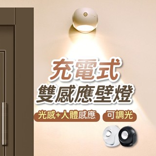 【好記商店】💡可旋轉感應壁燈 360度自動感應燈 人體感應燈 磁吸壁燈 磁吸LED燈 感應夜燈