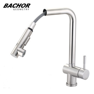 BACHOR 臺灣製造 304不鏽鋼廚房伸縮龍頭 BA.83508