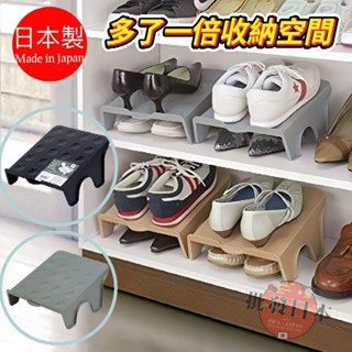 🍁【批發日本】現貨快出-電子發票 日本製 SANADA 低收納鞋架 收納鞋架 鞋架 收納架 (黑/灰) 耐重3KG 🍁