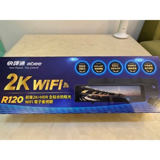 全新 " Abee 快譯通 R120 WiFi 前後雙鏡頭行車紀錄器電子後視鏡 " 售價 7618元