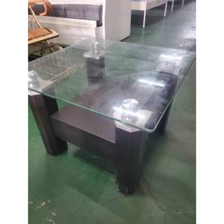二手傢俱全省估價(集穎全新/二手傢俱)--清晰簡約實用玻璃小茶几 客廳桌 邊桌 電話桌 T-4042211