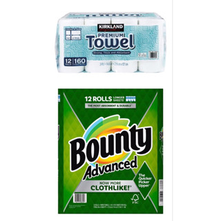 好市多代購分售 科克蘭 兩層隨意撕特級廚房紙巾 160張 Bounty 兩層隨意撕特級廚房紙巾 101張