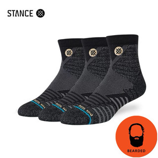 【 🇺🇸大鬍子美國襪子選品 】STANCE - BIQS經典黑色系列運動籃球踝襪/三件裝