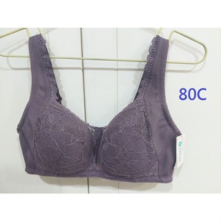 全新 思薇爾無鋼圈內衣深紫灰色-80C(36C)