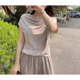 全新 正韓Riah 垂墜抓皺上衣