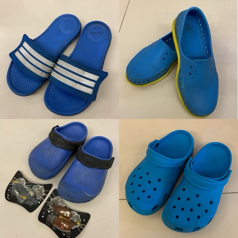 二手兒童拖鞋,涼鞋-adidas,CARS,crocs,海綿寶寶,native 19-21cm