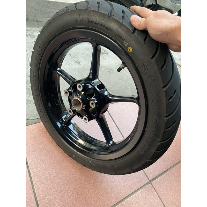 GOGORO 2 代S2 plus 14吋 原廠輕量化前輪框輪圈 原廠安裝更換只用2個月 無變形二手 中古 美品