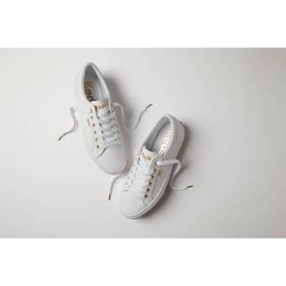 【nice】Keds JUMP KICK 金釦質感法式皮革小白鞋 9203W123119