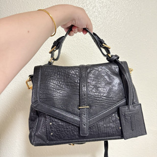 Tory Burch 真品 正品 黑色真皮手提 肩背兩用包