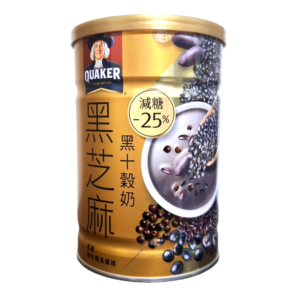 【桂格】桂格黑芝麻黑十榖奶 減糖-25% / 黑芝麻黑十穀奶 無添加糖 (390公克) (蝦皮代開電子發票)