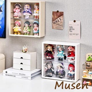 Musen【臺灣現貨】壁掛式公仔收納 展示架 多層玩偶收納櫃 防塵手辦展示櫃 公仔展示架 桌上收納 手辦收納 收納盒