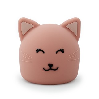trixie 動物造型矽膠夜燈-甜笑貓咪｜寶寶房柔光小夜燈｜可觸控USB充電設計 5400858181367