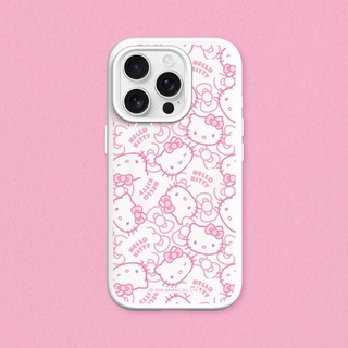 犀牛盾 適用iPhone SolidX MagSafe相容 強化吸震緩衝防摔磁吸手機殼∣Hello Kitty/粉紅愛心