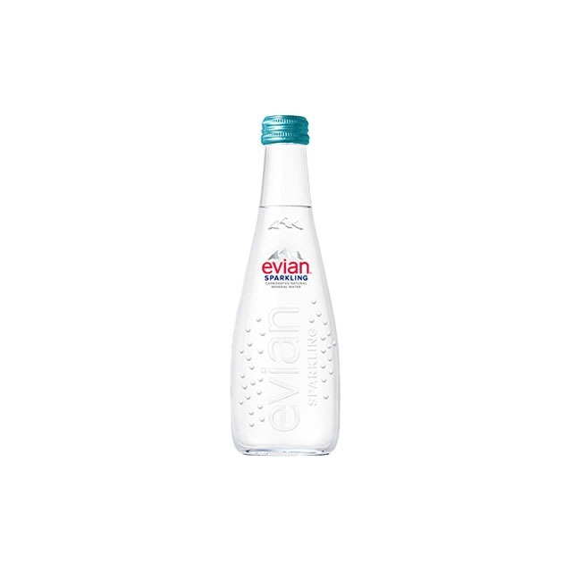 【evian 依雲】原廠總代理公司貨 氣泡礦泉水玻璃瓶-共2款《有點厲害日韓代購》氣泡水 玻璃瓶 高級氣泡水 瓶裝水