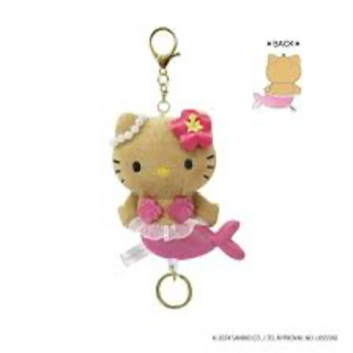 日本 Sanrio 三麗鷗 kitty 美人魚 黑皮人魚天使 娃娃吊飾 伸縮鑰匙圈 現貨