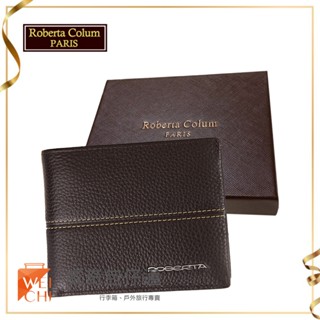 【Roberta Colum諾貝達】男用專櫃皮夾 進口軟牛皮短夾(25004-2咖啡色)【威奇包仔通】