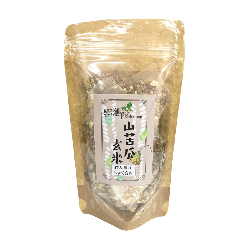 台東縣池上鄉農會 山苦瓜玄米立體茶包 120g 小農嚴選山苦瓜 玄米茶包  小農製茶 無咖啡因 熟齡茶 山苦瓜茶包 純素