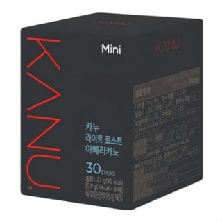 孔劉代言 韓國Maxim KANU 輕焙美式咖啡迷你隨身包 0.9g, mini 散裝 30入