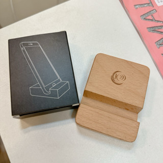 木頭手機支架 股東紀念品 全新