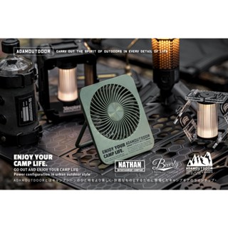 ADAMOUTDOOR｜USB充電式迷你桌上型風扇 (黑色 沙漠色 軍綠色) ◆USB TYPE-C模式◆薄型輕巧好收納