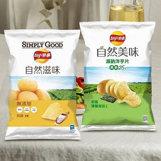 Lay's 樂事 自然美味 洋芋片 海鹽 海苔 (49g) 太空包 薯片 素食 餅乾 薄鹽【小三美日】DS026061