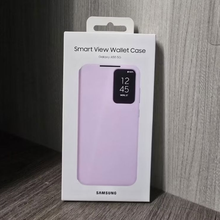 [原廠] [全新] Samsung Galaxy A55 5G卡夾式感應保護殼-紫色
