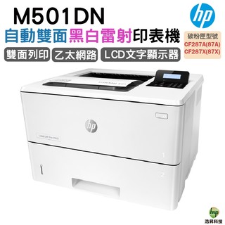 HP LaserJet Pro M501dn 自動雙面黑白雷射印表機