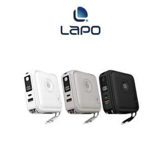 【LaPO】全功能無線充電行動電源 WT-08P 自帶線 快充 磁吸行動電源 行充 11200mAh 可上機 手錶充電