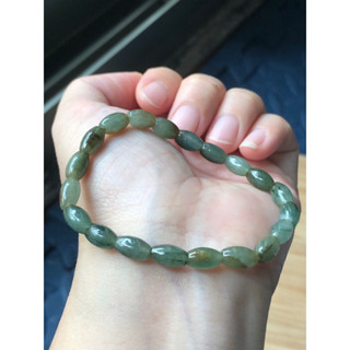 🌸小禾翡翠🌸 緬甸玉天然A貨翡翠 手鍊 手繩 手釧 冰種 油青 米珠 桶珠 翡翠手鍊 手串 手釧