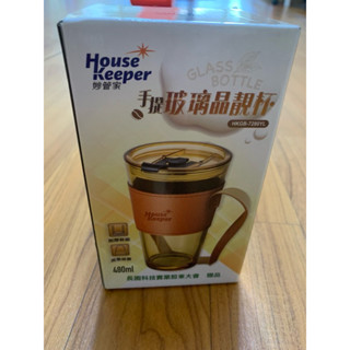 全新 日本 妙管家HouseKeeper 手提玻璃晶靚杯 (HKGB-7280YL) 480ml