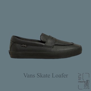 VANS SKATE LOAFER 全黑 樂福鞋 皮革 休閒鞋 合成皮 VN000VAQBKA【Insane-21】