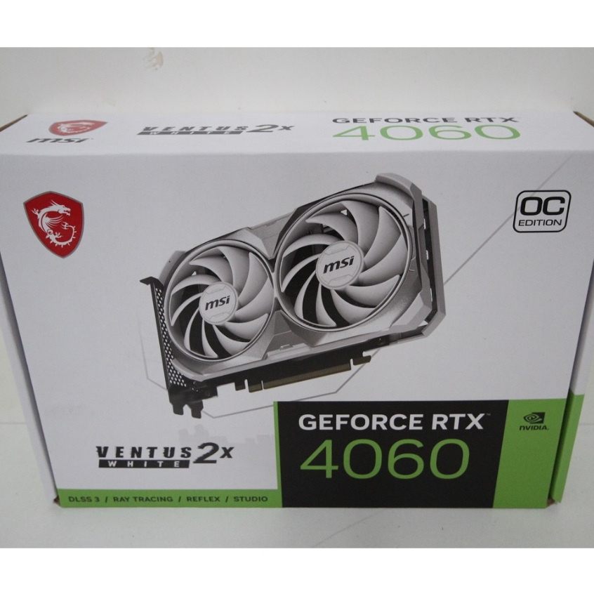 全新白色 4060 未拆封未註冊[議價不回]MSI RTX4060 VENTUS 2X WHITE 8G OC 顯示卡