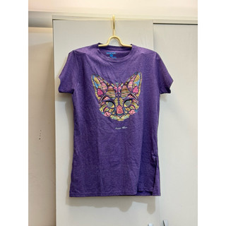 貓貓寬tee oversize tee/紫L 💜全新