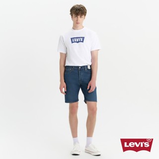 Levis 501膝上排釦直筒牛仔短褲 / 精工深藍染水洗 / 彈性布料 男款 熱賣單品 36512-0152