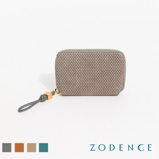 ZODENCE SHELL進口真皮貝殼紋理卡片零錢包