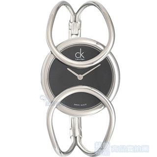 Calvin Klein CK K4C2M111手錶 中 經典 鏤空極簡風 黑麵 鋼帶 手環式石英錶 女錶【澄緻精品】