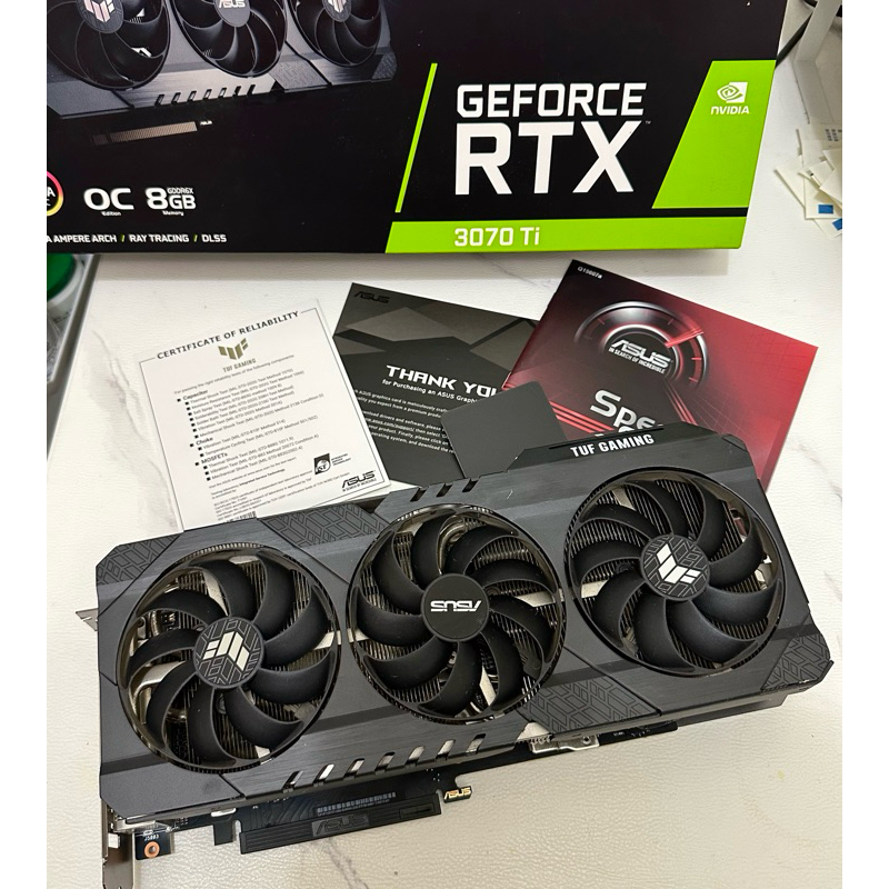 「二手良品」 ASUS NVIDA RTX 3070Ti Tuf 三風扇 附原廠盒裝 使用正常 外觀優 華碩原廠保固內