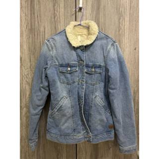 二手衣 現貨 Mercci22 Uniqlo UQ Roxy短板上衣 條紋上衣 S 羔羊外套 羔羊背心 牛仔外套