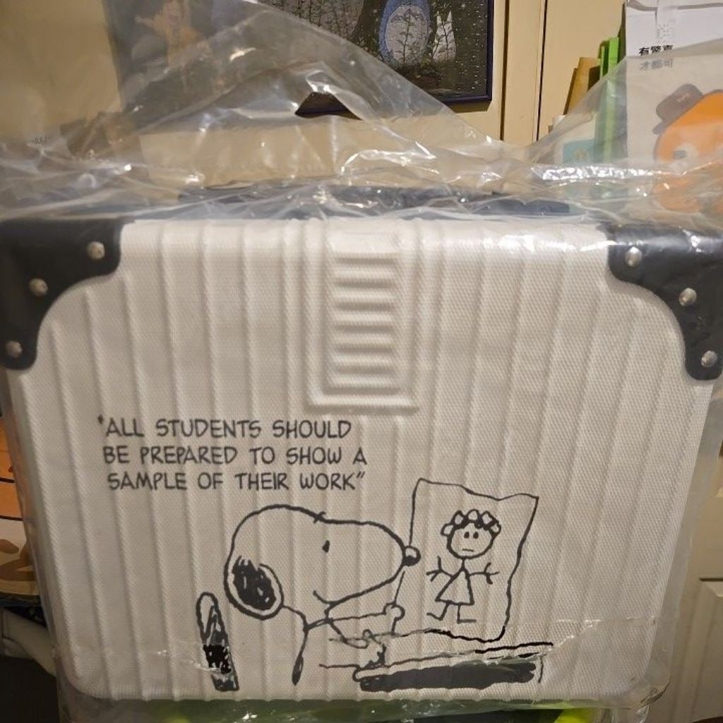 7-11 限量 SNOOPY15吋硬殼手提行李箱《白》