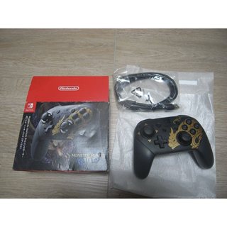 二手 盒裝 原廠 nintendo 任天堂 switch pro 手把 搖桿 魔物獵人 功能正常