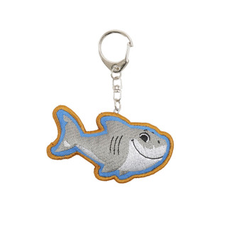 現貨 全新 ポケユニ POKEUNI JAWS 大白鯊 鯊魚 刺繡 鑰匙圈 吊飾