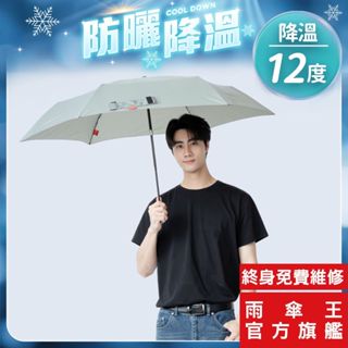 雨傘王 官方直營 BigRed 極輕薄 快乾布款 自動傘 折疊傘 防回彈 防曬 降溫12度 超輕量 大傘面 終身免費維修