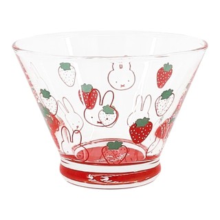 Vintage+。復古家。日本製 米飛兔 。Miffy Strawberry 草莓 甜點碗 玻璃碗 冰淇淋碗 碗 特價