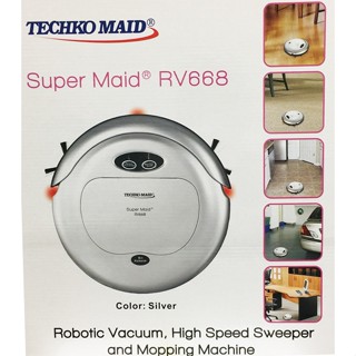 ◎蜜糖泡泡◎Techko Maid 聰明管家四合一掃地機器人RV668 (銀色)~全新紙箱裝