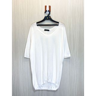 giordano ladies 白色寬領長版針織上衣 (編號25060755