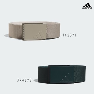 ＊立航高爾夫＊Adidas 男用雙麵皮帶 布款 好搭配 雙色皮帶設計 #JX2371 / #JX4693,奶灰 / 深綠